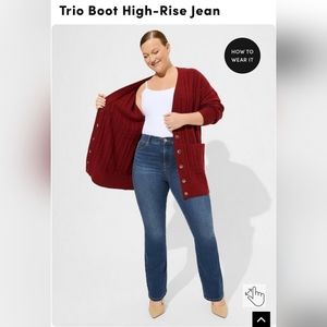 Trio boot high-rise jeans